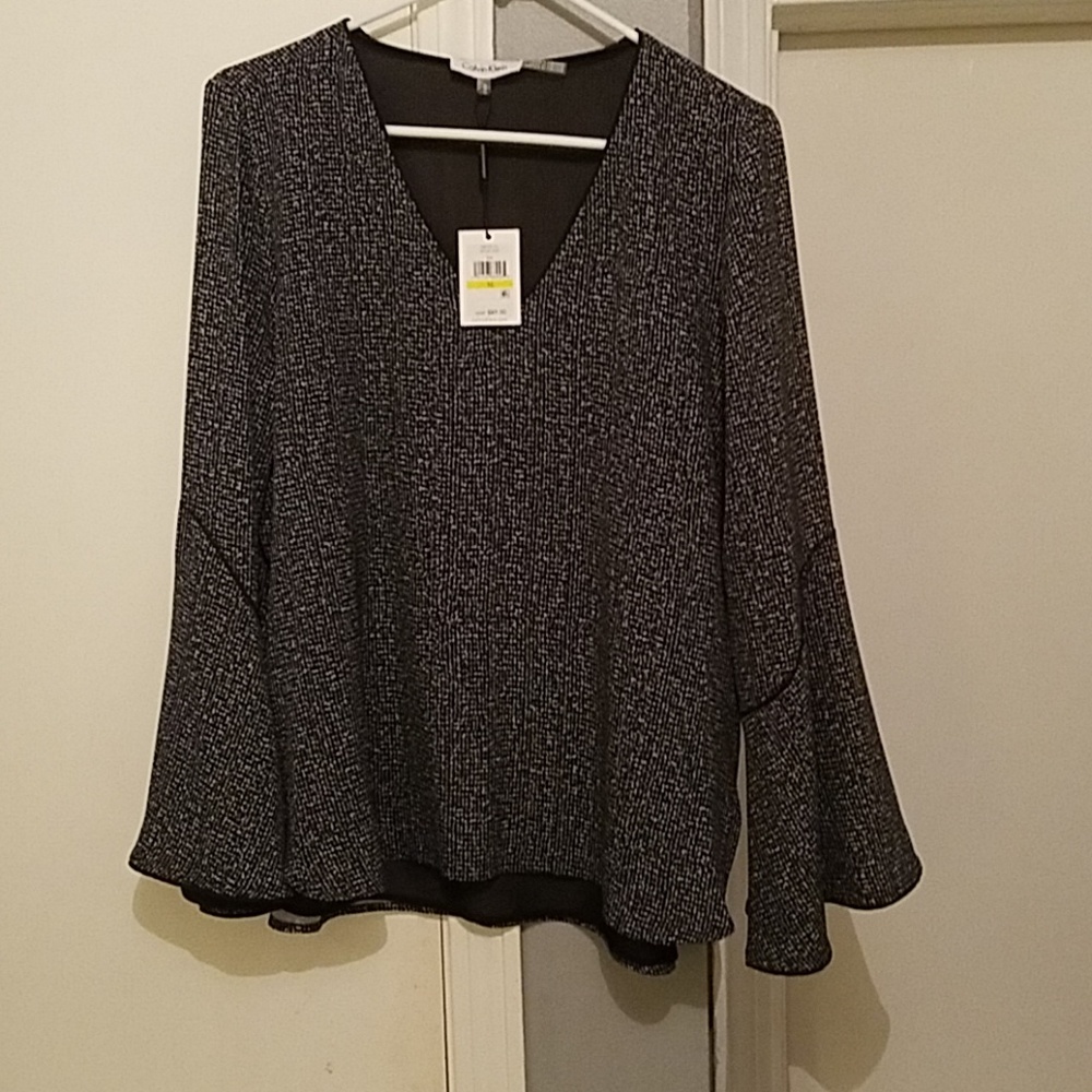 Calvin Klein bell sleeve top
